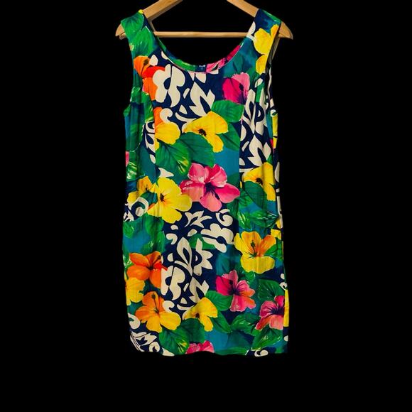 Jams World Dress Bright Multicolored Floral sz 11 vintage - Picture 3 of 7